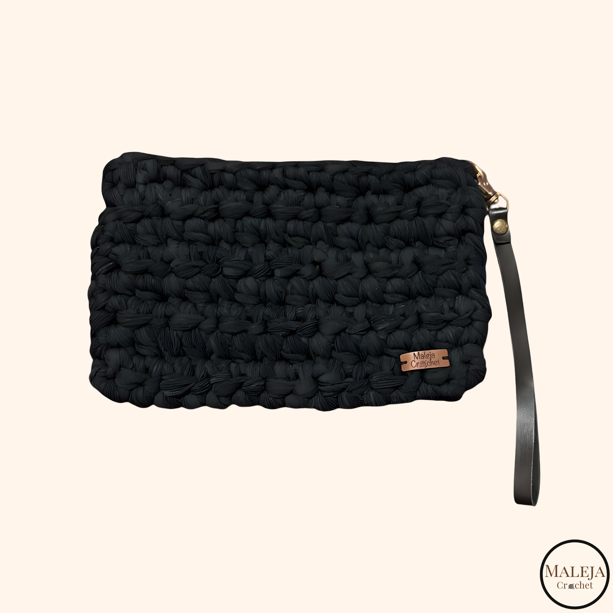 Cartera Crochet Negra